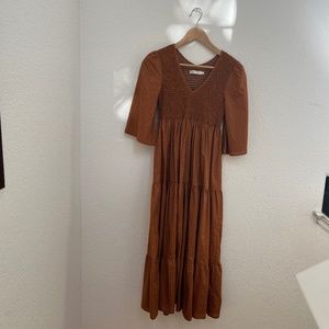 Christy Dawn Basil Dress in Maple Daisy Dot XS Petite